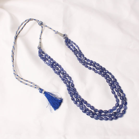 Blue Sapphire Three-Layer Necklace - Wisdom & Healing Benefits of Sapphire Jewelry