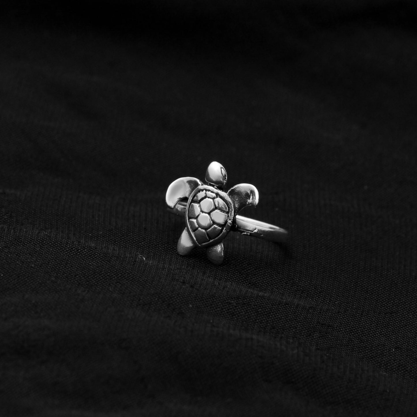 925 Solid Sterling Silver Turtle Ring