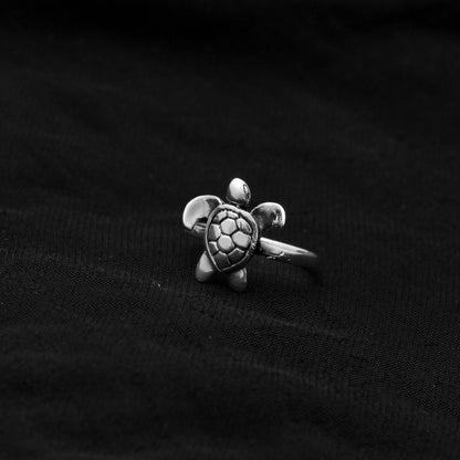 925 Solid Sterling Silver Turtle Ring