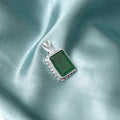 Natural Green Strawberry Quartz Pendant in 925 Sterling Silver – Handmade Healing Gemstone Jewelry for Women