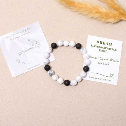 Dream + Pyrite Healing Stretchable Gemstone Bracelet – A Dream Weaver’s Touch