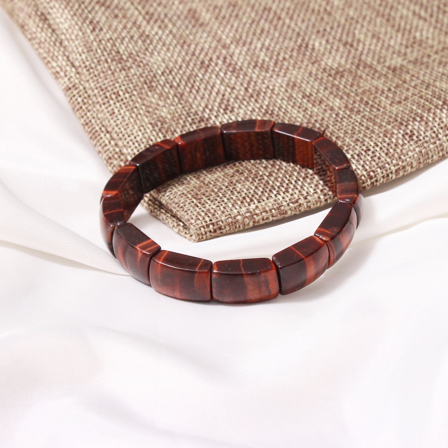 Rare Red Tiger Eye Gemstone Stretchable Bracelet - Boost Energy, Courage, and Passion