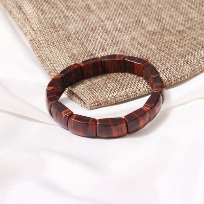 Rare Red Tiger Eye Gemstone Stretchable Bracelet - Boost Energy, Courage, and Passion