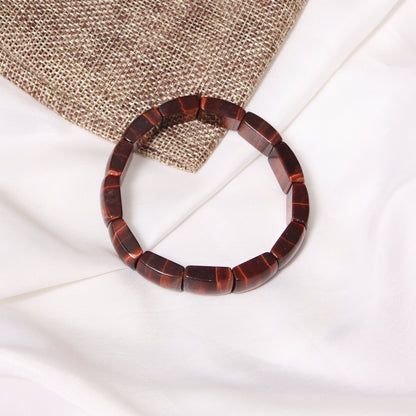 Rare Red Tiger Eye Gemstone Stretchable Bracelet - Boost Energy, Courage, and Passion