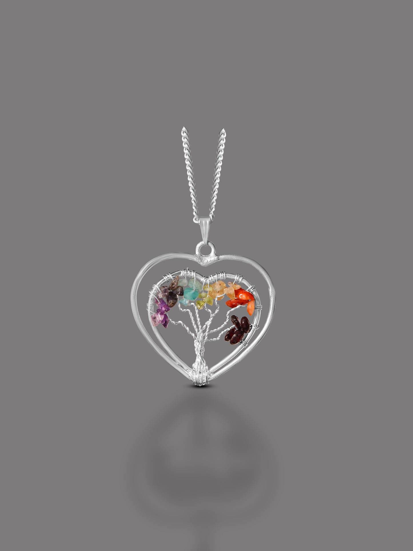 7 Chakra Heart Pendant  - Balance & Holistic Healing