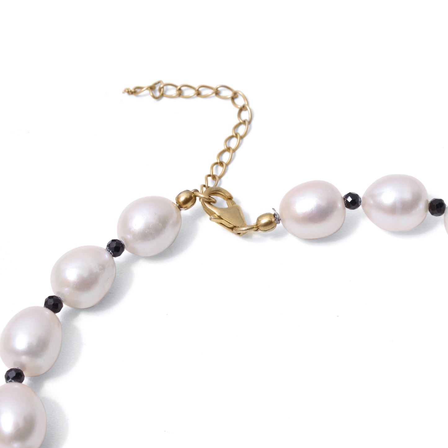 Handmade Rose Quartz, Pearl & Black Spinel Necklace | Natural Crystal Statement Jewelry