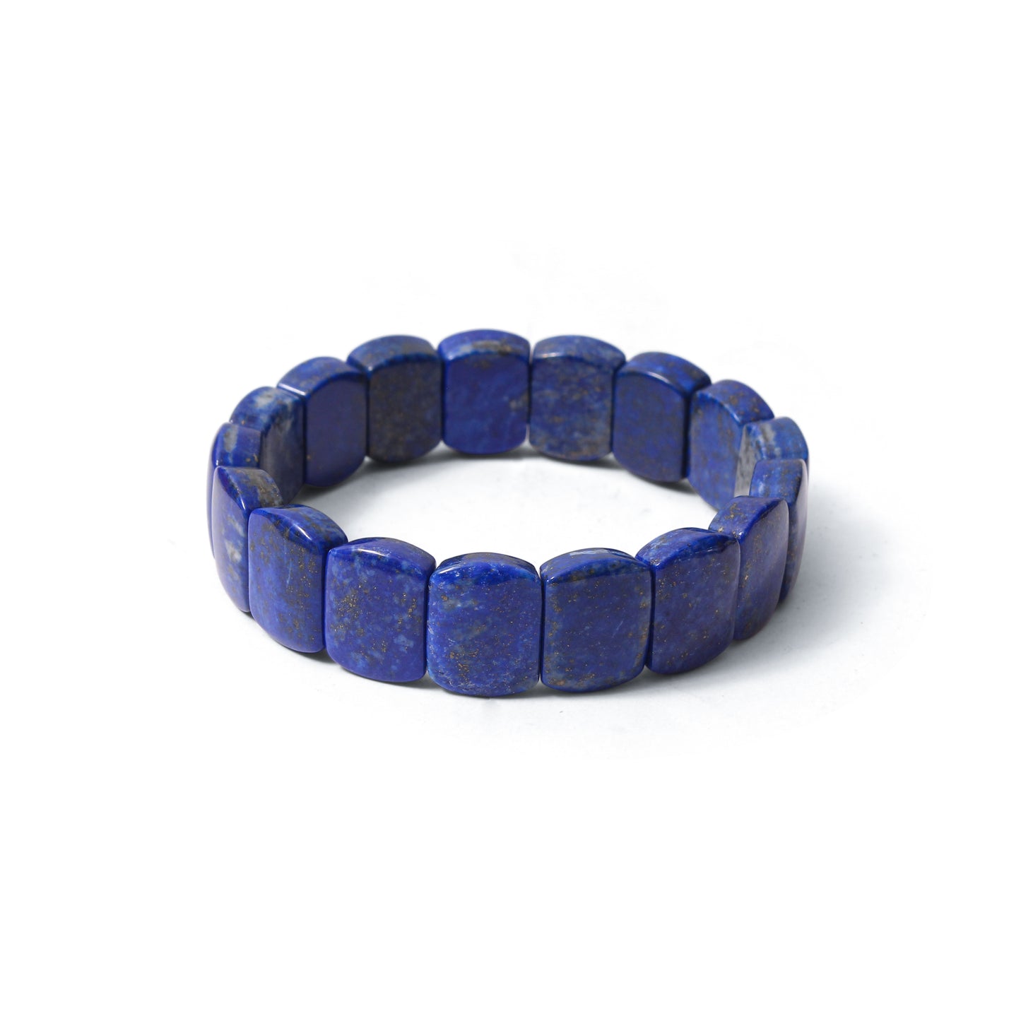 Natural Lapis Lazuli Rectangular Bead Bracelet – Wisdom, Truth & Inner Peace