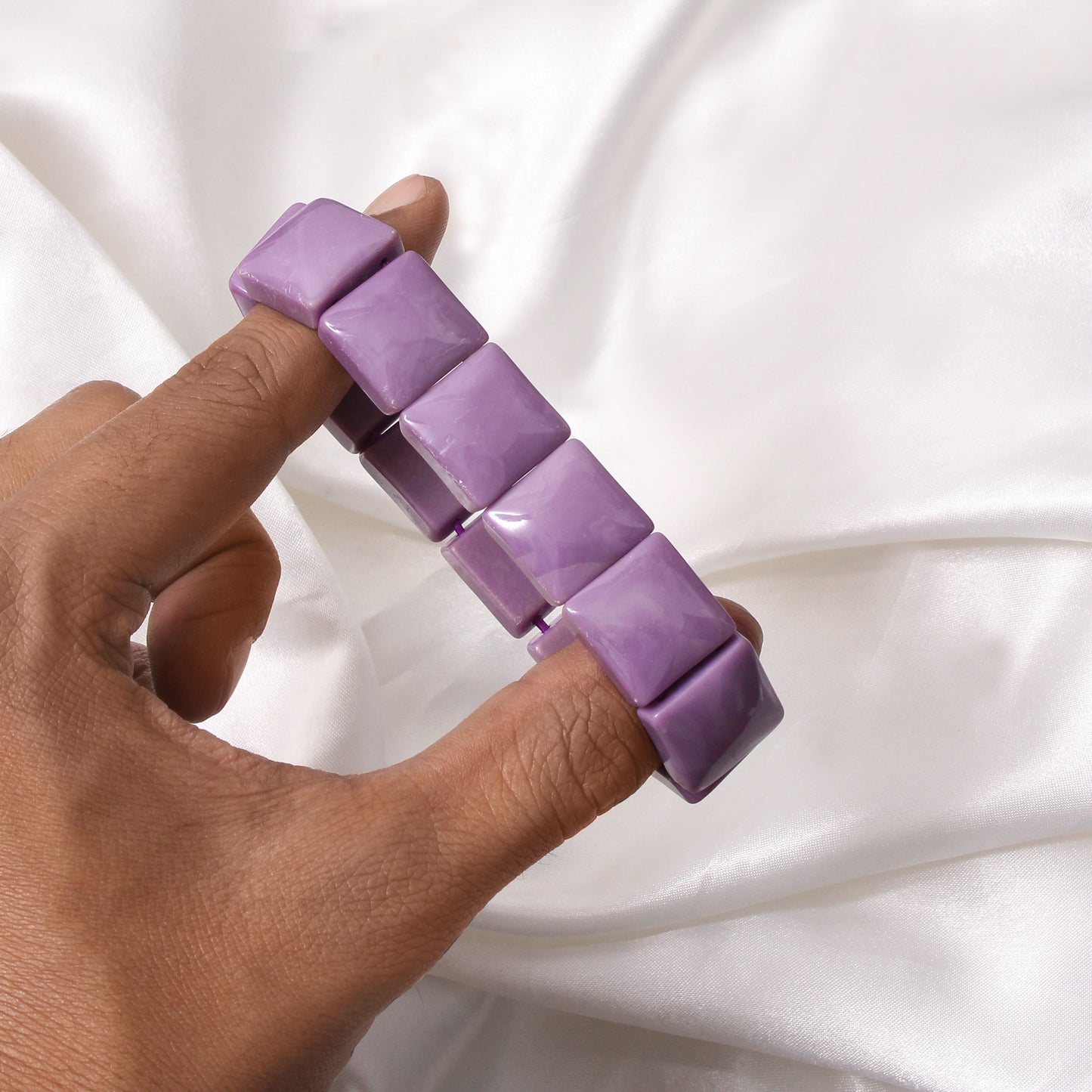 Natural Phosphosiderite Bracelet – Calming Purple Gemstone Jewelry for Peace & Inner Healing