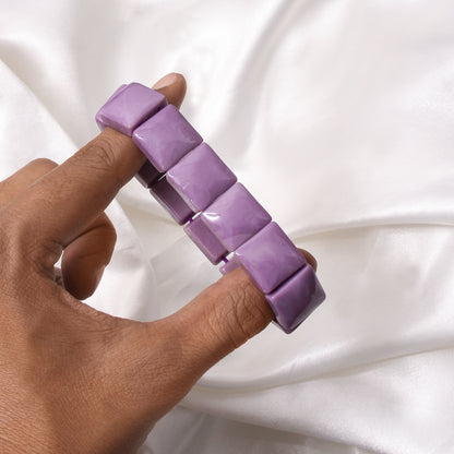 Natural Phosphosiderite Bracelet – Calming Purple Gemstone Jewelry for Peace & Inner Healing