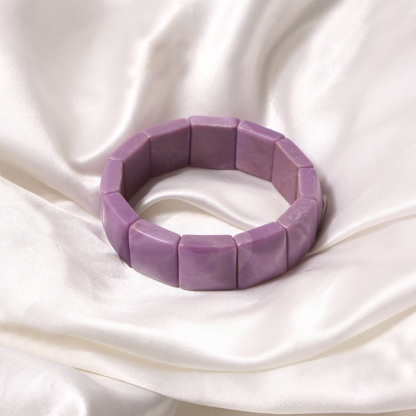 Natural Phosphosiderite Bracelet – Calming Purple Gemstone Jewelry for Peace & Inner Healing