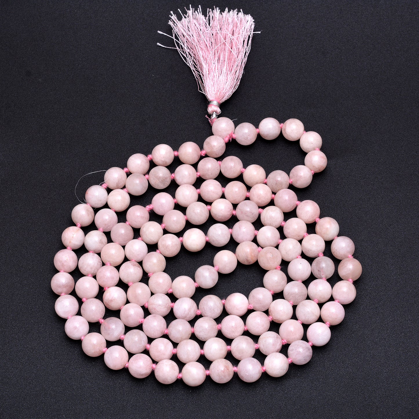 Morganite Gemstone Japa Mala - Nurture Love & Emotional Healing