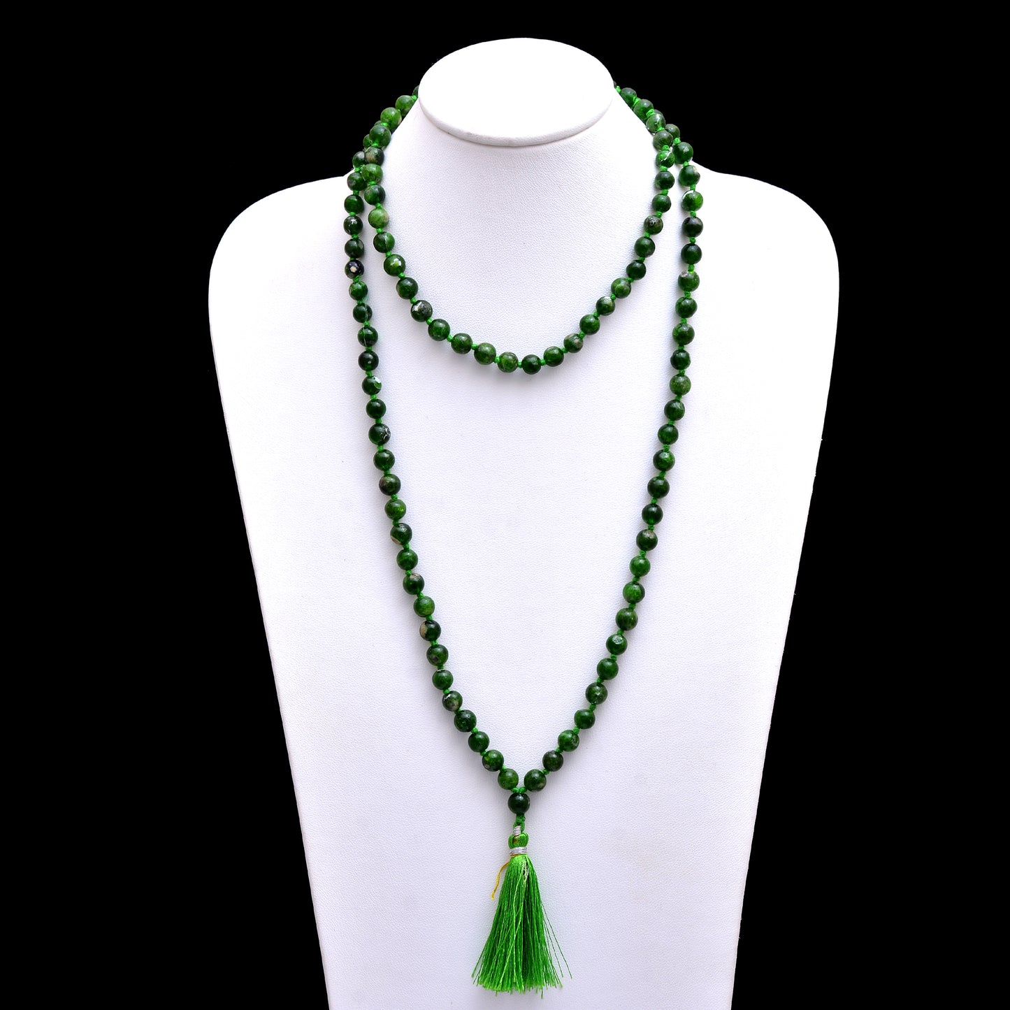 Chrome Diopside Japa Mala - Elevate Your Spiritual Journey with Healing Energy