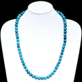 Natural Arizona Turquoise Beaded Necklace – Genuine Round Turquoise Gemstone Jewelry | Protection, Strength & Positive Energy
