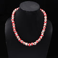 Ceramic Beads Necklace, 10mm Ceramic Smooth Round Beads Necklace, Ceramic Beaded Jewelry, Wholesale Price Porcelain Ceramic Jewelry