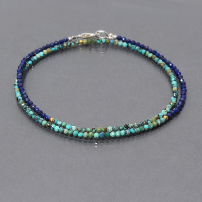 Turquoise And Lapis Lazuli Beaded Necklace