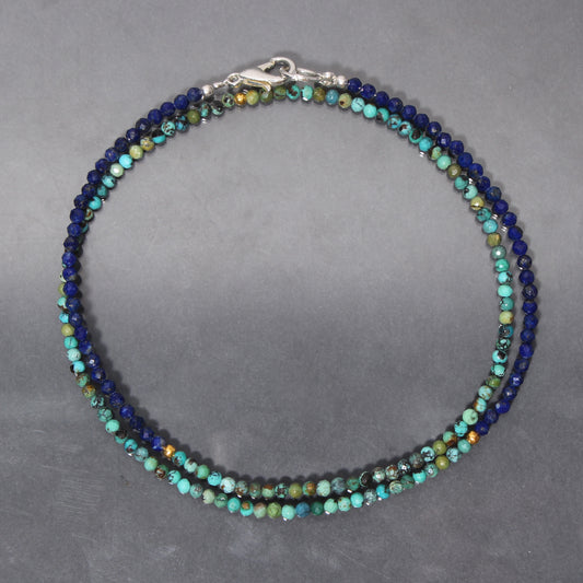 Turquoise And Lapis Lazuli Beaded Necklace