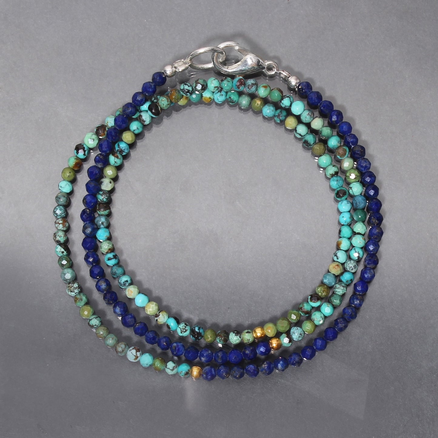 Turquoise And Lapis Lazuli Beaded Necklace