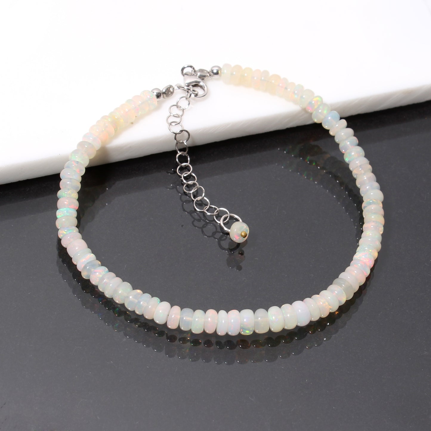 Exquisite Ethiopian Opal Gemstone Bracelet - Handmade Jewelry for Elegance and Healing