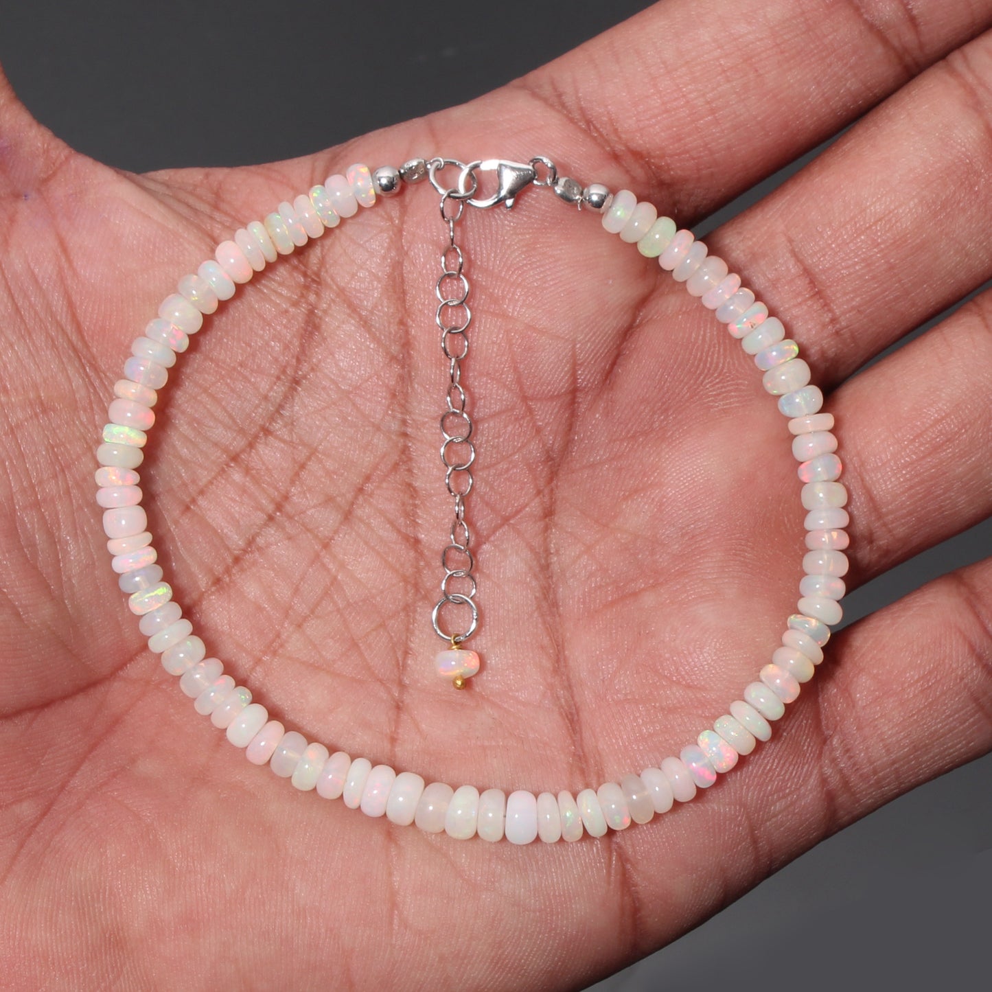 Exquisite Ethiopian Opal Gemstone Bracelet - Handmade Jewelry for Elegance and Healing