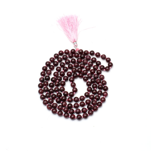 Garnet 108 Beads Japa Mala – Energizing and Grounding Meditation Beads