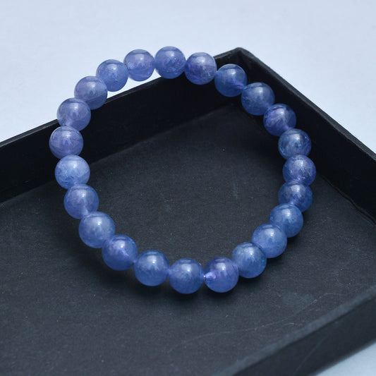 Natural Tanzanite Gemstone Stretch Bracelet – Rare Elegance and Positive Energy