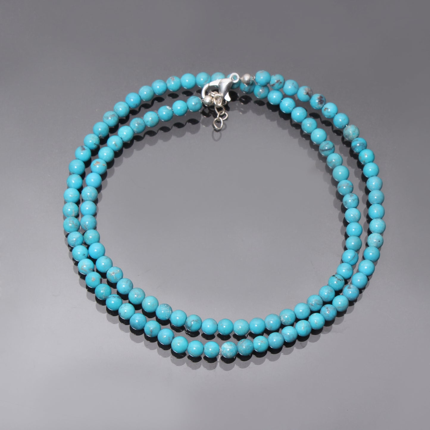 Genuine Natural Arizona Turquoise Beaded Necklace – Premium Blue Turquoise Jewelry for Protection, Luck & Everyday Style