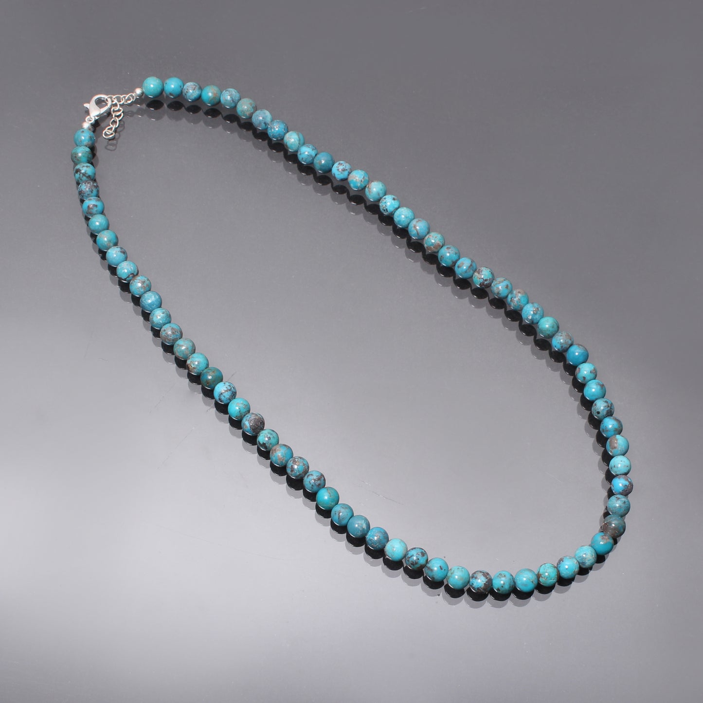 Authentic Arizona Turquoise Beaded Necklace – Natural Blue Turquoise Healing Stone Jewelry