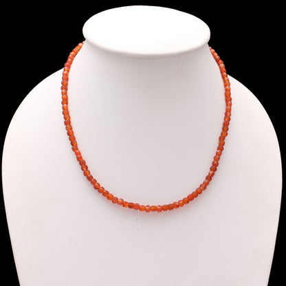 Carnelian Gemstone Beaded Necklace