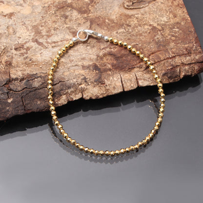 Harness Balance & Vitality with a Golden Hematite Beaded Bracelet - Enhance Energy & Protection