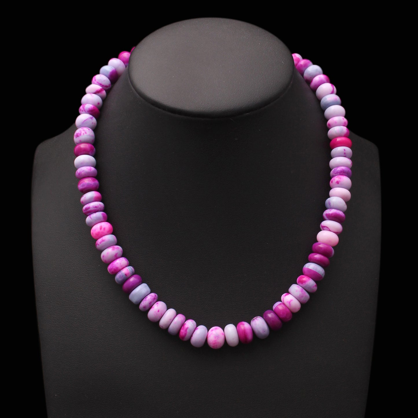 Purple Pink Candy Opal Necklace - Sweet Elegance