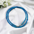Natural Blue Ethiopian Opal Rondelle Beaded Necklace