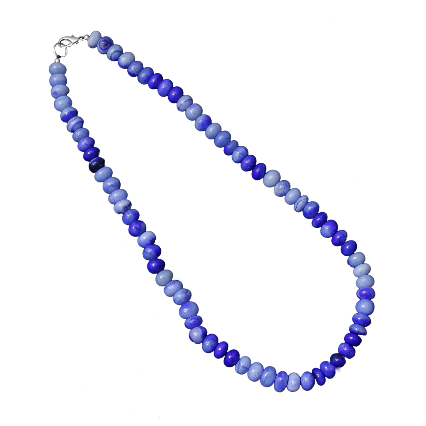 Blue Opal Beaded Necklace - Regal Elegance