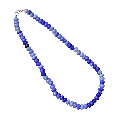 Blue Opal Beaded Necklace - Regal Elegance