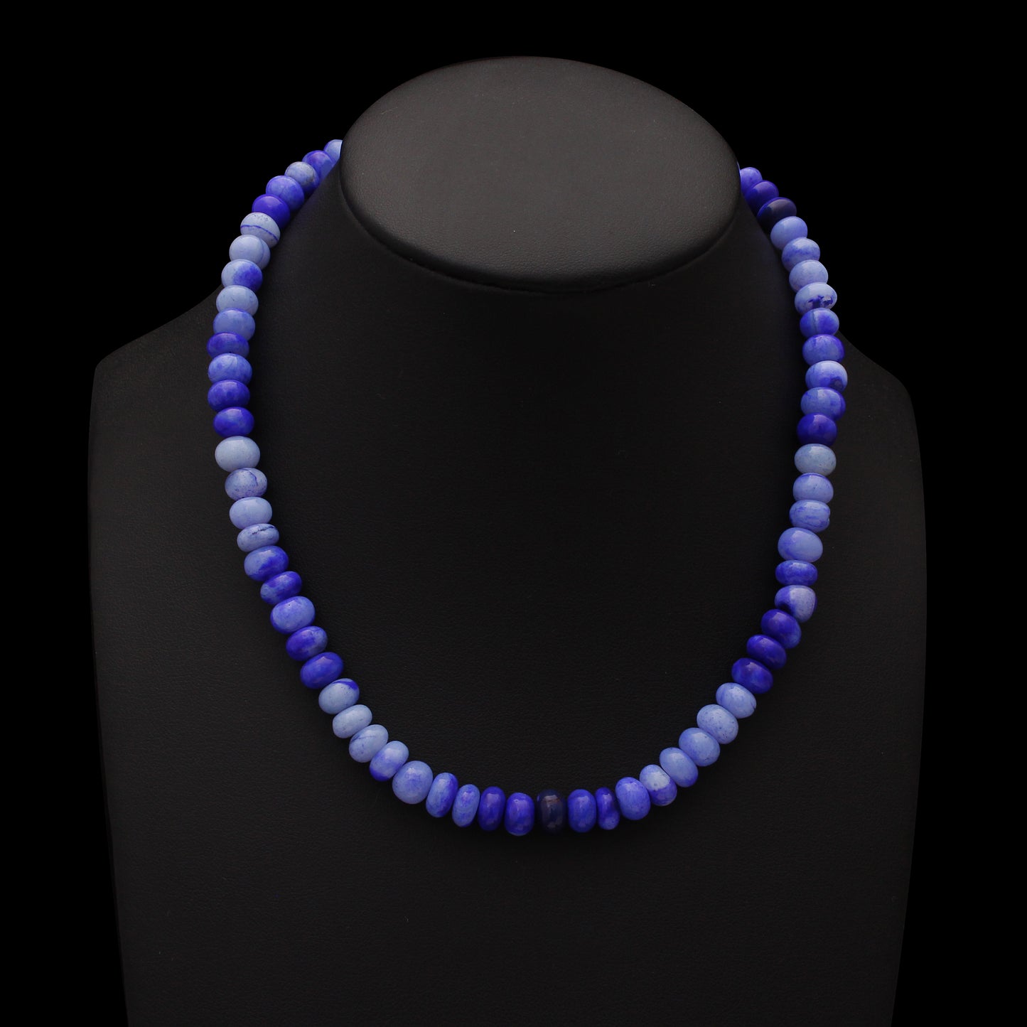 Blue Opal Beaded Necklace - Regal Elegance