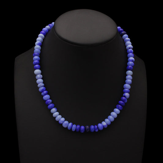 Violet Purple Opal Unisex Necklace, Candy Opal Beaded Necklace, Gift For Husband