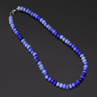 Blue Opal Beaded Necklace - Regal Elegance