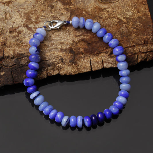 Purple-Blue Opal Beaded Bracelet