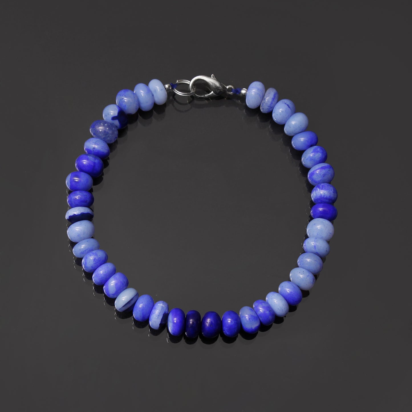 Purple-Blue Opal Beaded Bracelet