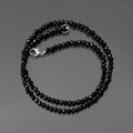 Natural Black Spinel Faceted Beaded Necklace – Elegant Gemstone Jewelry