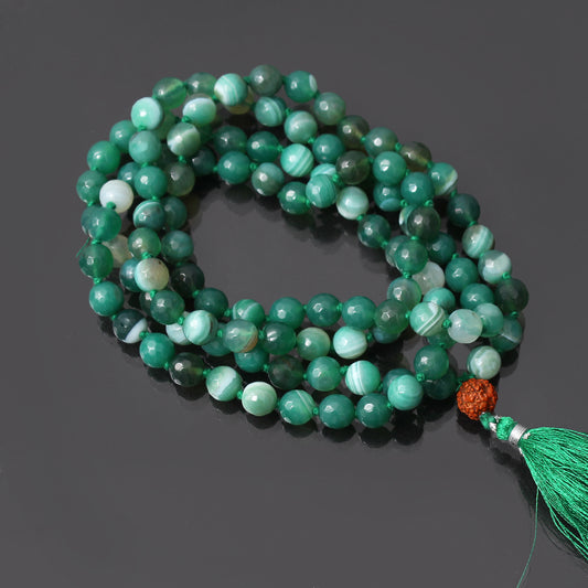 Agate 108 Beads Japa Mala – Grounding & Balance Meditation Beads