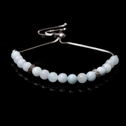 Eye Catching Aquamarine Gemstone Bracelet | Bolo Chain Bracelet