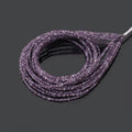 Natural Purple Herkimer Diamond Uncut Chips Beads 2x3 mm – Sparkling Raw Gemstone Strands for Jewelry Making
