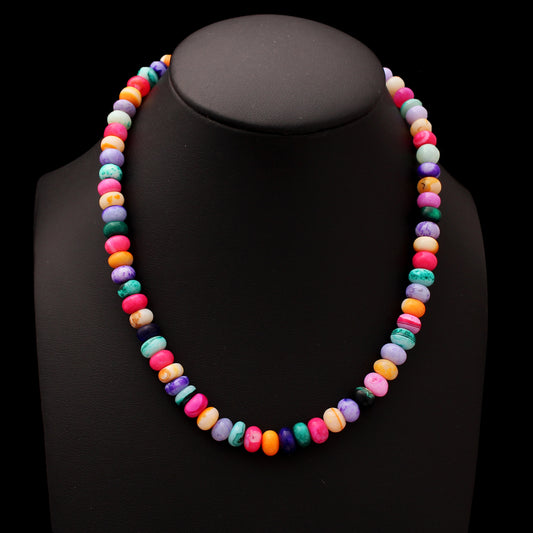 Dazzling Natural Candy Opal Gemstone Necklace – Multicolor Beauty for a Chic Look