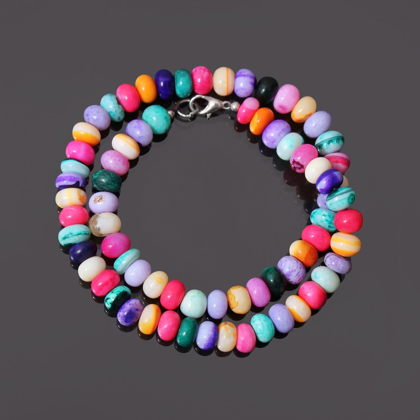 Dazzling Natural Candy Opal Gemstone Necklace – Multicolor Beauty for a Chic Look