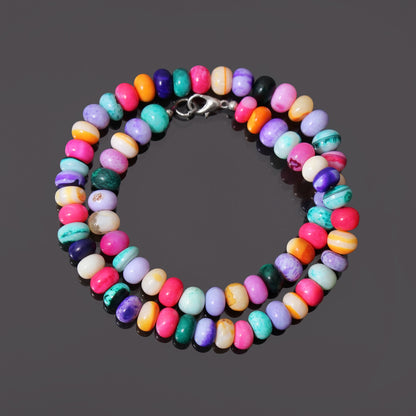 Dazzling Natural Candy Opal Gemstone Necklace – Multicolor Beauty for a Chic Look