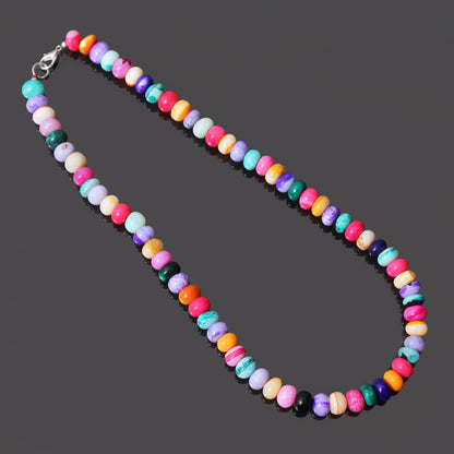 Dazzling Natural Candy Opal Gemstone Necklace – Multicolor Beauty for a Chic Look