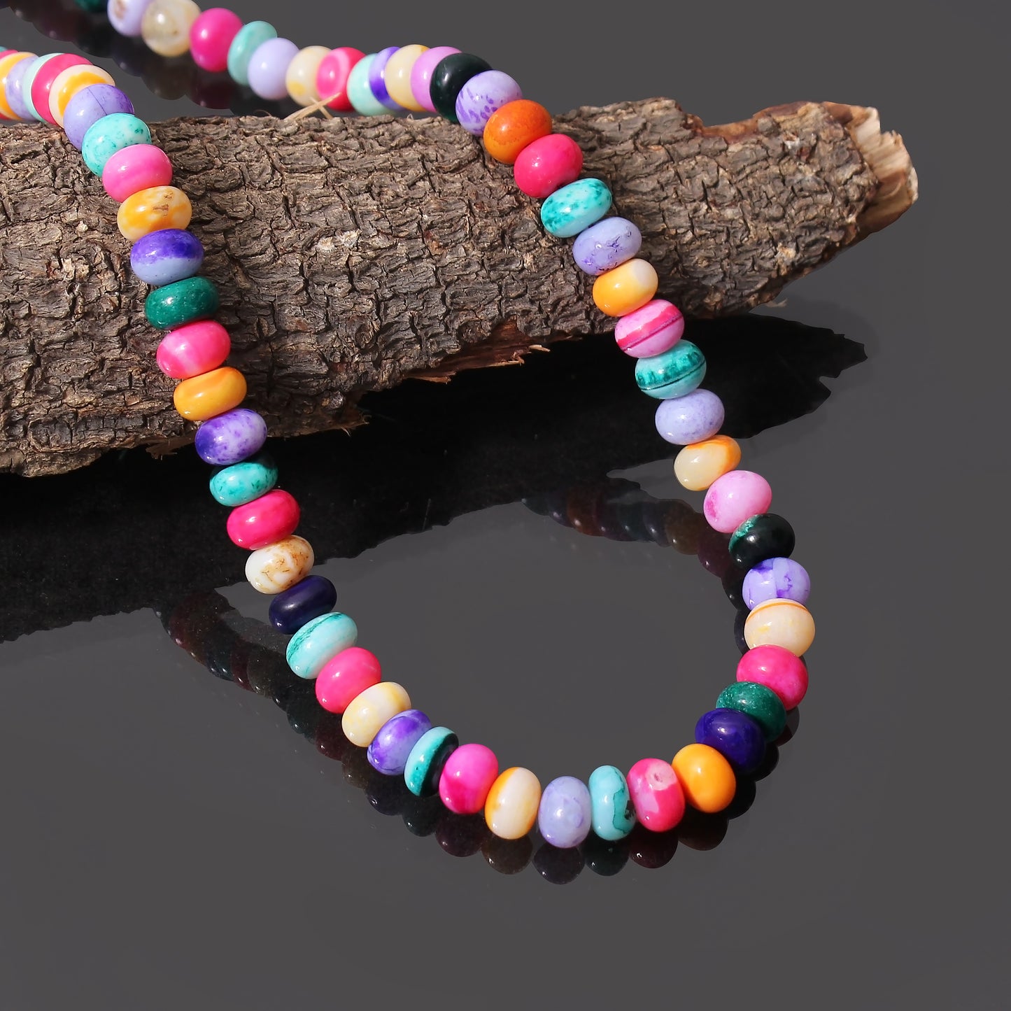 Dazzling Natural Candy Opal Gemstone Necklace – Multicolor Beauty for a Chic Look