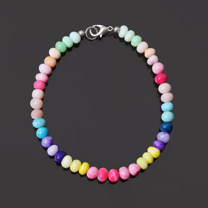 Enchanting Natural Candy Opal Bracelet – Vibrant Colors for a Playful Elegance