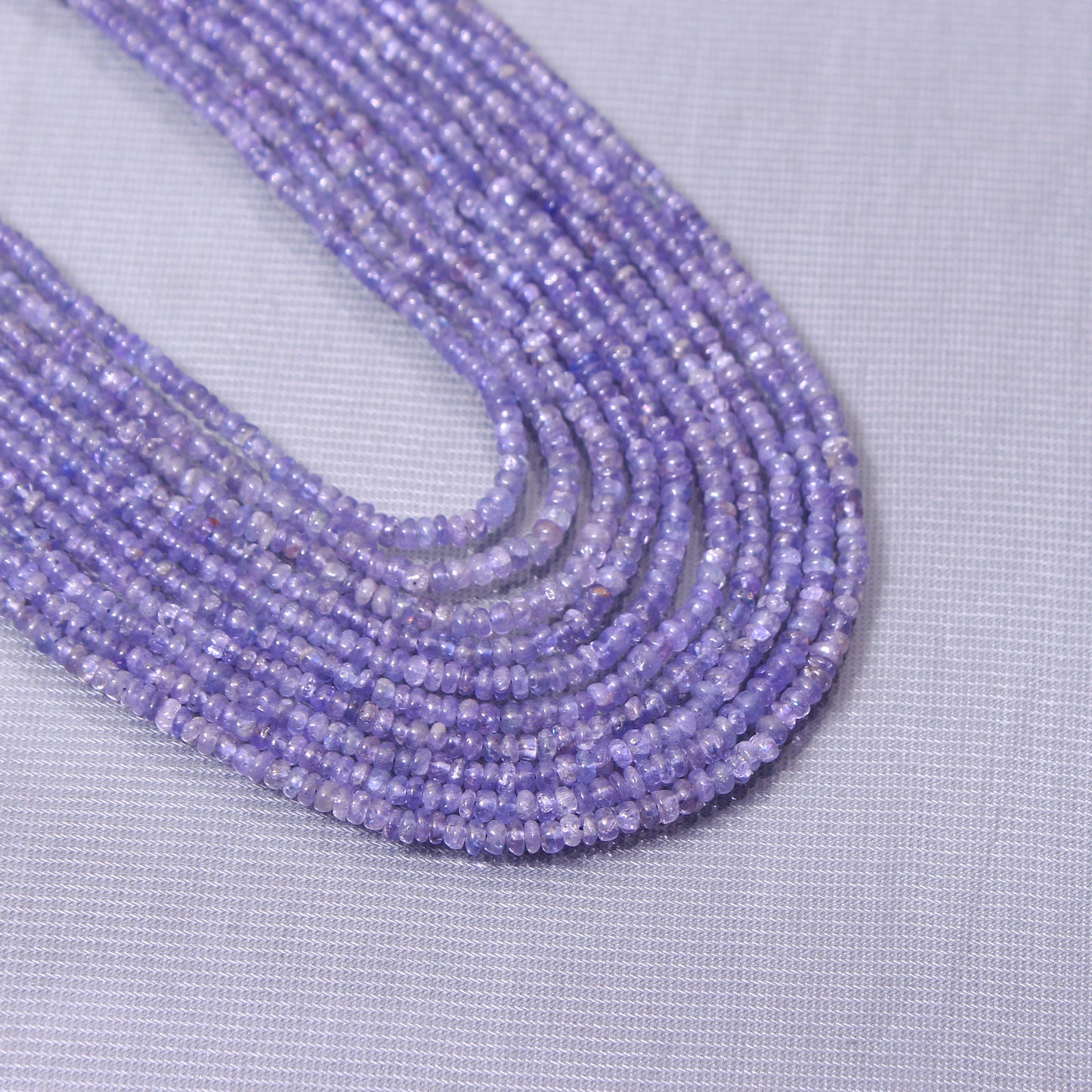 Luxurious 10-Layered Tanzanite Gemstone Necklace