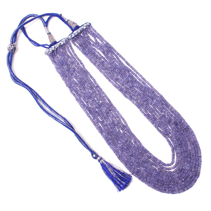 Luxurious 10-Layered Tanzanite Gemstone Necklace